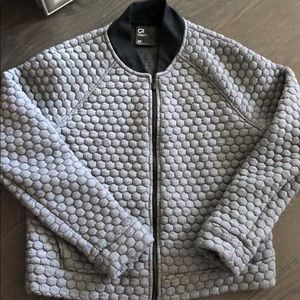 Quilted Gray bomber jacket
